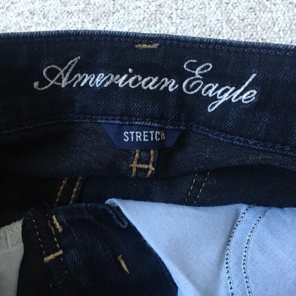 American Eagle Stretch Dark Wash Skinny Jeans Size 2 - Picture 7 of 8